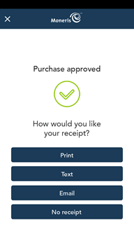 Choose a receipt format