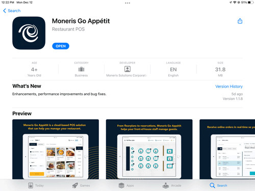 Apple app store showing MGA app