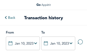 Transaction history date fields