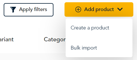 add product button