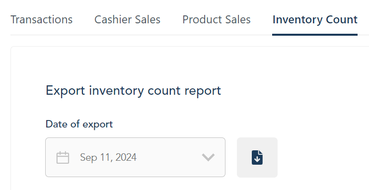 Inventory count report