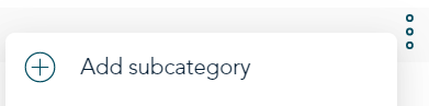Option to add a subcategory