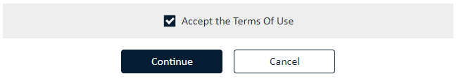 Accept the Terms Of Use to checkmark to accept.