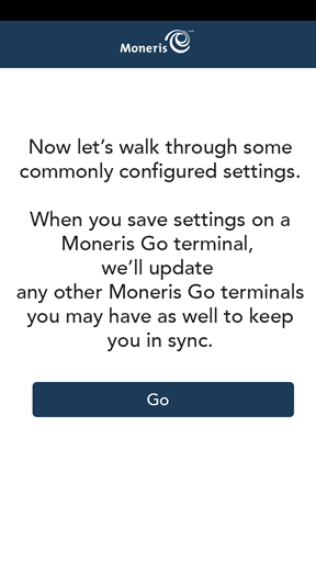 Tap go to review common settings