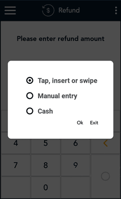 card entry options